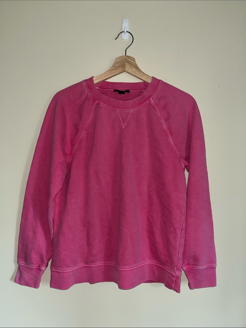 J crew pink garment dyed cotton sweatshirt XS